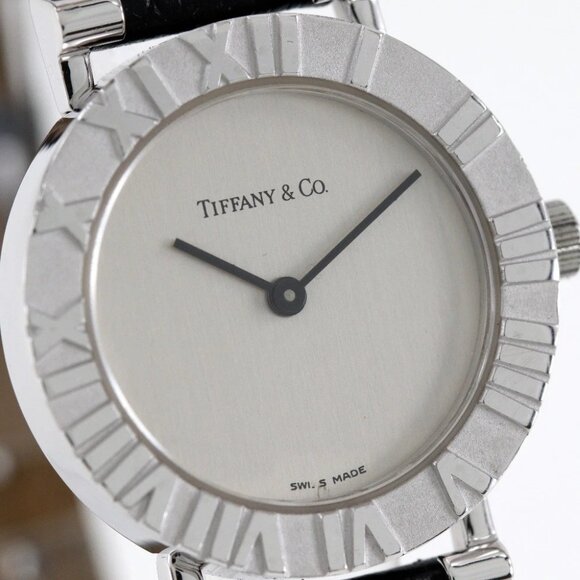 TIFFANY&Co. Atlas Watches S0640 SilverDial Silver925/leather Quartz - Picture 2 of 9